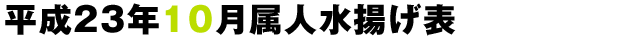 平成23年10月属人水揚げ表