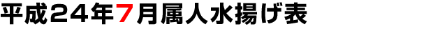 平成24年7月属人水揚げ表