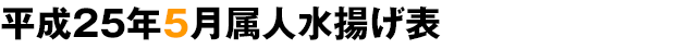 平成25年5月属人水揚げ表