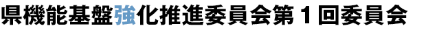 県機能基盤強化推進委員会第1回委員会