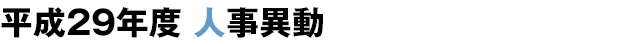 平成28年度人事異動