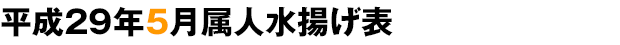 平成29年5月属人水揚げ表