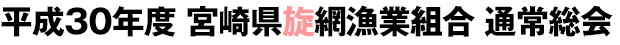 平成30年度 宮崎県旋網漁業組合 通常総会